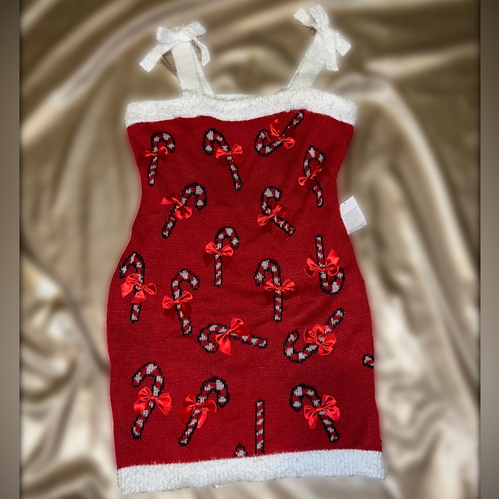 101 Ocean Parkway Macys Candy Cane and Bows Christmas Dress